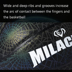 MILACHIC Numero 7 Arcobaleno riflettente Cool Basket, Stripe 6734, Spider Pattern 6735, Gray 6736