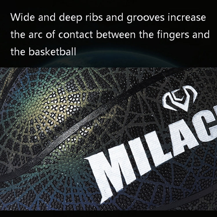 MILACHIC Numero 7 Arcobaleno riflettente Cool Basket, Stripe 6734, Spider Pattern 6735, Gray 6736
