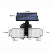 Lampada da parete LED solare impermeabile per esterni