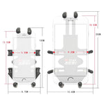 Staffa antifurto universale per telefono cellulare N-STAR NJN002 per moto, metallo, lega di alluminio, NJN002(T-shaped Ball Head Installation), NJN002(Inclined Ball Head Installation)