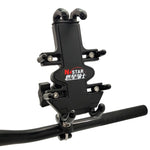 Staffa antifurto universale per telefono cellulare N-STAR NJN002 per moto, metallo, lega di alluminio, NJN002(T-shaped Ball Head Installation), NJN002(Inclined Ball Head Installation)