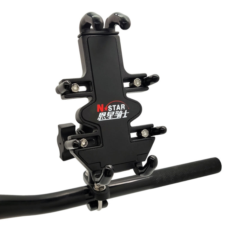 Staffa antifurto universale per telefono cellulare N-STAR NJN002 per moto, metallo, lega di alluminio, NJN002(T-shaped Ball Head Installation), NJN002(Inclined Ball Head Installation)