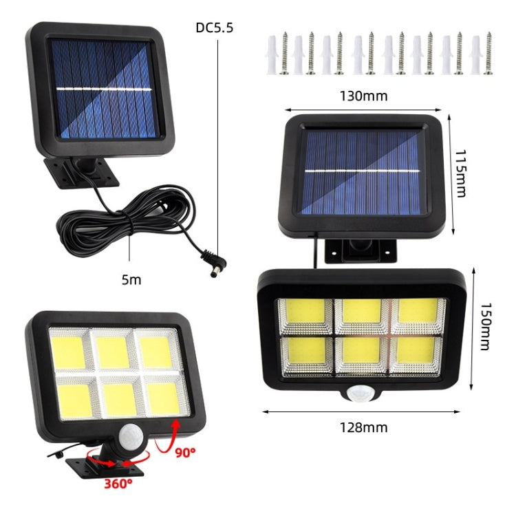 Lampada da parete solare con sensore di movimento 108/128 COB