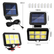 Lampada da parete solare con sensore di movimento 108/128 COB