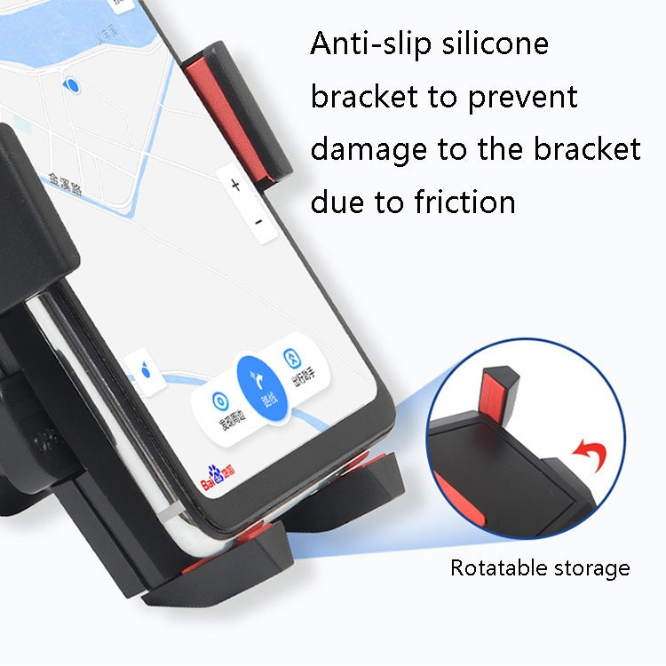 Supporto per telefono con blocco automatico del parabrezza dell'auto, Red, Yellow, Blue, Black