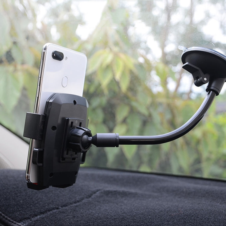Supporto per telefono con blocco automatico del parabrezza dell'auto, Red, Yellow, Blue, Black