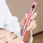 Strumento di bellezza per la rimozione delle lentiggini con microaghi importato nano elettrico microcristallino, Rlectric Microneedle (Pink), Display Microneedle (Pink)