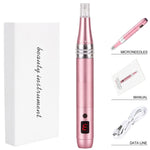 Strumento di bellezza per la rimozione delle lentiggini con microaghi importato nano elettrico microcristallino, Rlectric Microneedle (Pink), Display Microneedle (Pink)