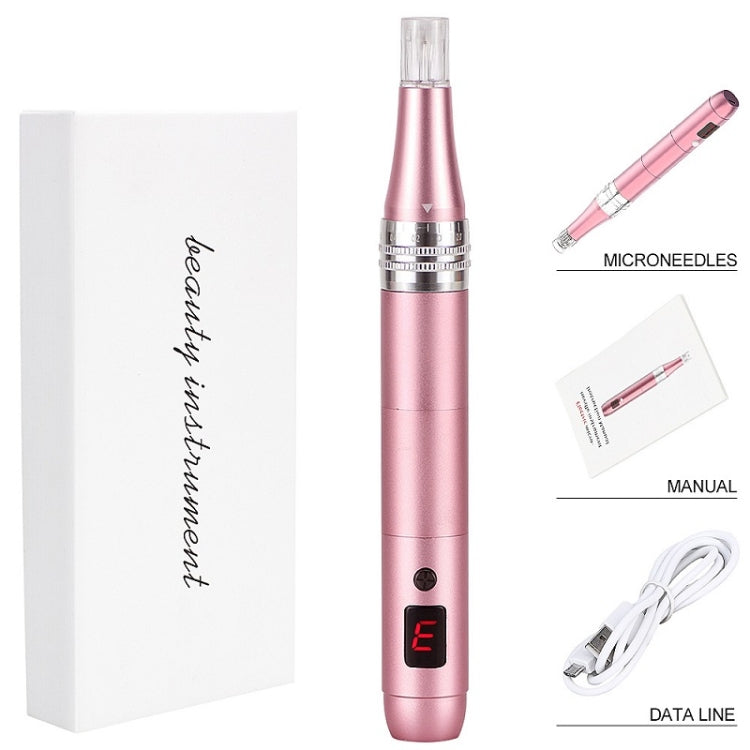 Strumento di bellezza per la rimozione delle lentiggini con microaghi importato nano elettrico microcristallino, Rlectric Microneedle (Pink), Display Microneedle (Pink)