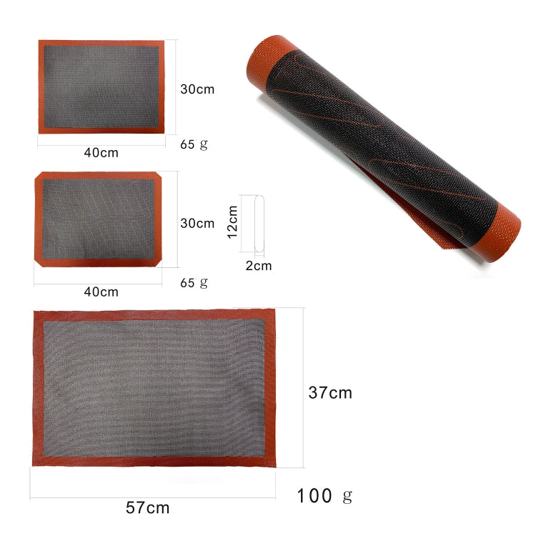 Tappetino da forno cavo antiaderente ad alta temperatura Tappetino da forno in fibra di vetro traspirante, 40x30cm Straight Angle, 12 Lap 40x30cm Cut Angle, 18 Lap 40x30cm Straight Angle, 57x37cm Straight Angle