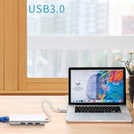 Hub USB 3.0 con 3 porte e porta RJ45 Ethernet