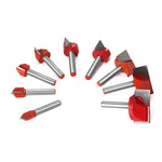 9 In1 6 Coltello per la pulizia del fondo della maniglia Lavorazione del legno Fresa per scanalatura Macchina per incisione CNC, 9 In1