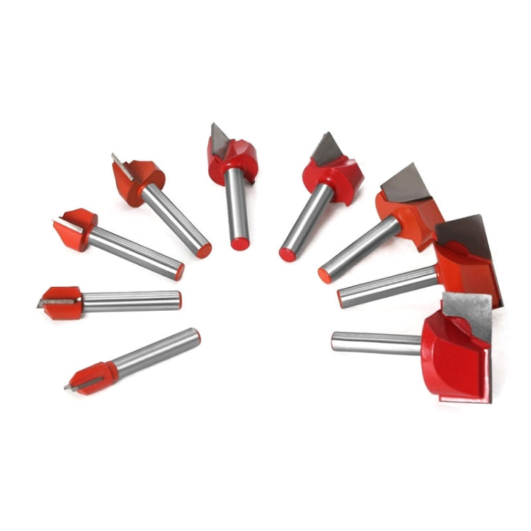 9 In1 6 Coltello per la pulizia del fondo della maniglia Lavorazione del legno Fresa per scanalatura Macchina per incisione CNC, 9 In1