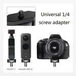 Sunnylife Adattatore regolabile in metallo da 1/4 di pollice per DJI Pocket 2 / FIMI PALM 2 / Insta360 One X-2