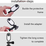 Sunnylife IST-Q9439 per stabilizzatore staffa di montaggio Insta360 GO, Camera Frame Adapter, Bicycle Clip, Backpack Clip, Extend Rod, Tripod