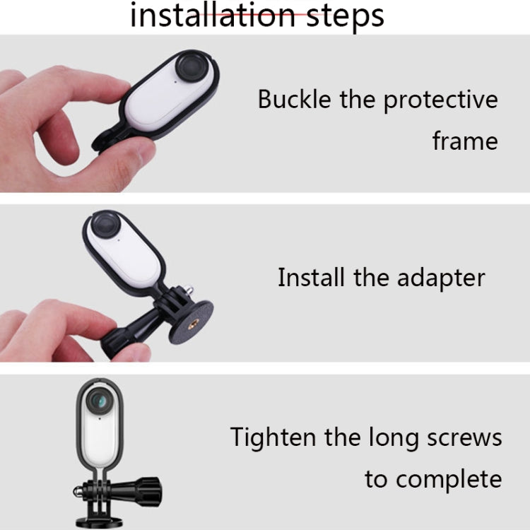 Sunnylife IST-Q9439 per stabilizzatore staffa di montaggio Insta360 GO, Camera Frame Adapter, Bicycle Clip, Backpack Clip, Extend Rod, Tripod