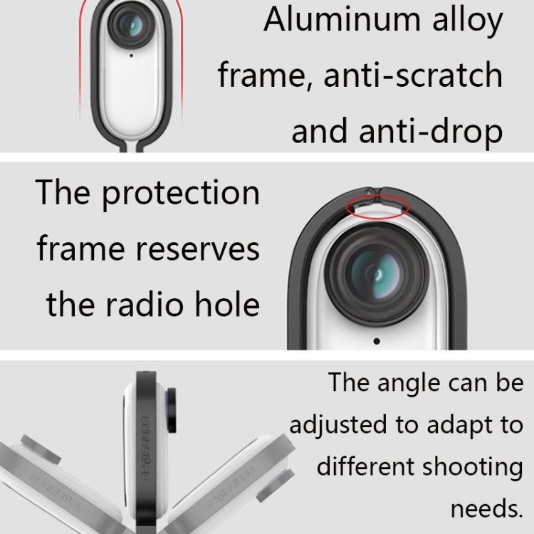 Sunnylife IST-Q9439 per stabilizzatore staffa di montaggio Insta360 GO, Camera Frame Adapter, Bicycle Clip, Backpack Clip, Extend Rod, Tripod