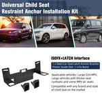 Staffa ISOFIX universale per sedile, compatibile con SUV, monovolume e veicoli fuoristrada., ZL-2059-2