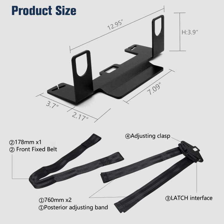 Staffa ISOFIX universale per sedile, compatibile con SUV, monovolume e veicoli fuoristrada., ZL-2059-2