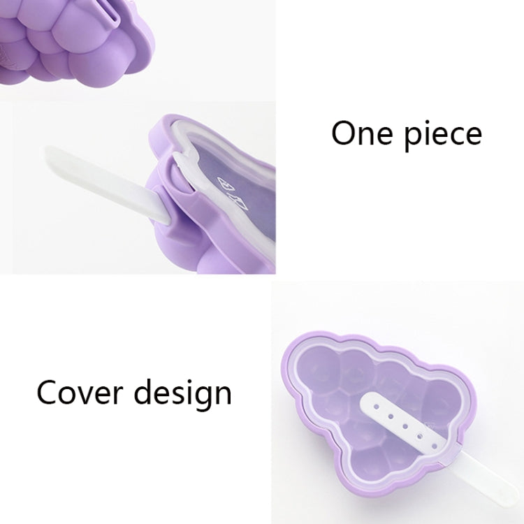 Stampo per gelato per ghiaccioli in silicone per uso domestico da 3 pezzi con coperchio, Grape, Strawberry, Flying Saucer, Rocket, Strawberry + Grape, Flying Saucer + Rocket