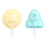 Stampo per gelato per ghiaccioli in silicone per uso domestico da 3 pezzi con coperchio, Grape, Strawberry, Flying Saucer, Rocket, Strawberry + Grape, Flying Saucer + Rocket