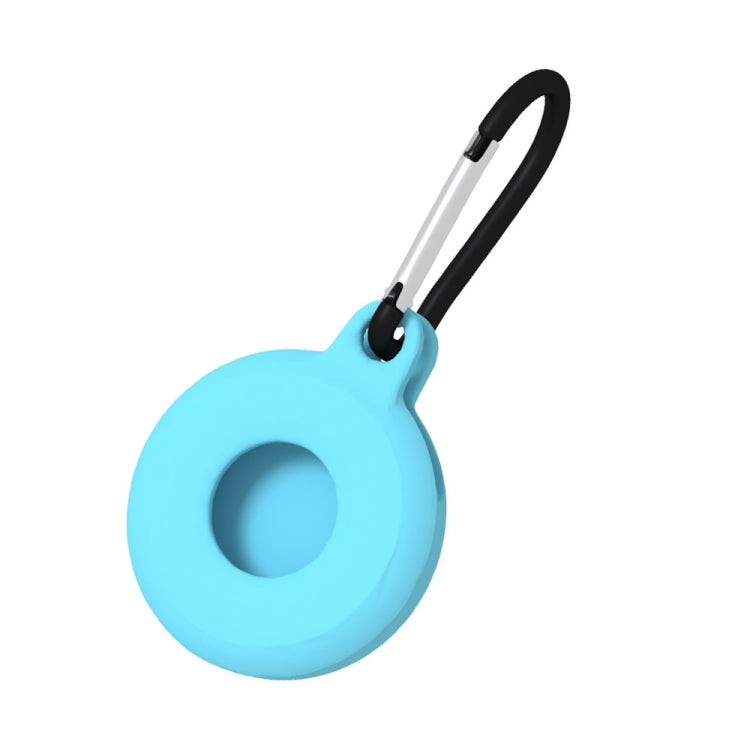 Custodia protettiva in silicone antigraffio antiurto di forma rotonda da 4 pezzi con moschettone per Airtag