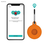 Custodia protettiva in silicone antigraffio antiurto di forma rotonda da 4 pezzi con moschettone per Airtag