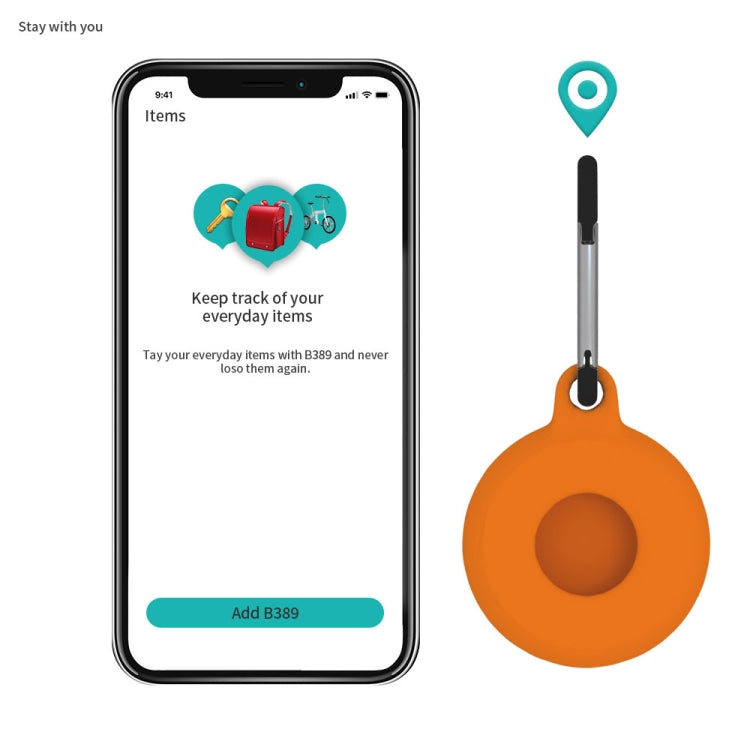 Custodia protettiva in silicone antigraffio antiurto di forma rotonda da 4 pezzi con moschettone per Airtag
