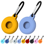 Custodia protettiva in silicone antigraffio antiurto di forma rotonda da 4 pezzi con moschettone per Airtag