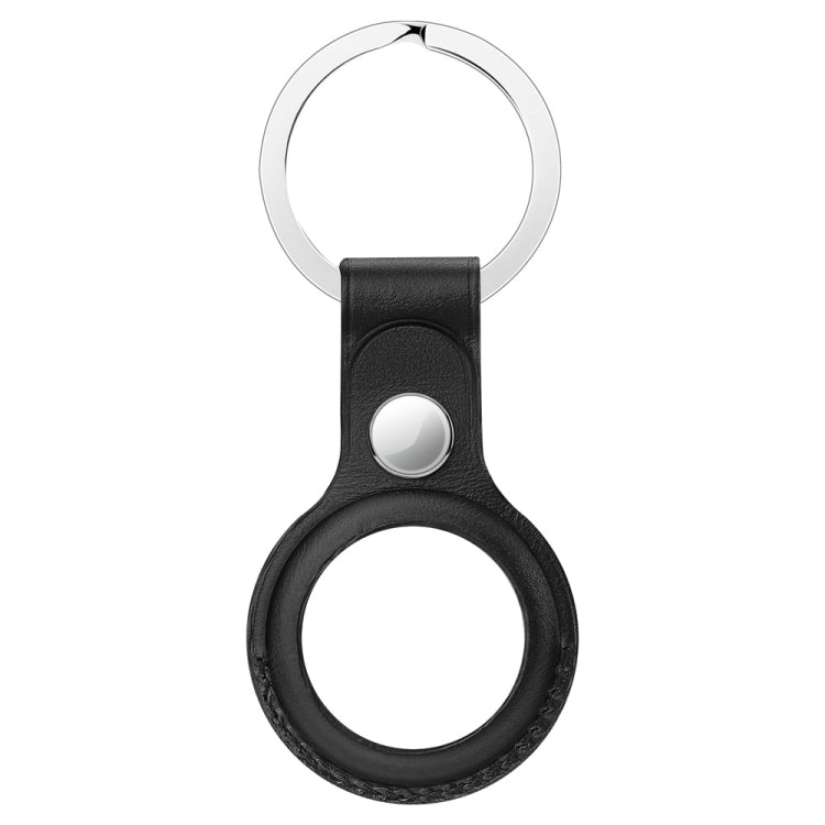 Copertura protettiva in pelle di vacchetta con strato superiore antigraffio con fibbia sospesa per Airtag