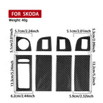 Adesivi per pannello interruttori alzacristalli per Skoda Octavia con guida a destra (2017-2021), 8 pezzi/set, Right-Hand Drive