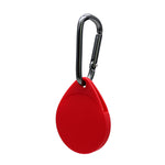 Custodia protettiva in silicone antigraffio antiurto a forma di goccia da 2 pezzi con moschettone per AirTag