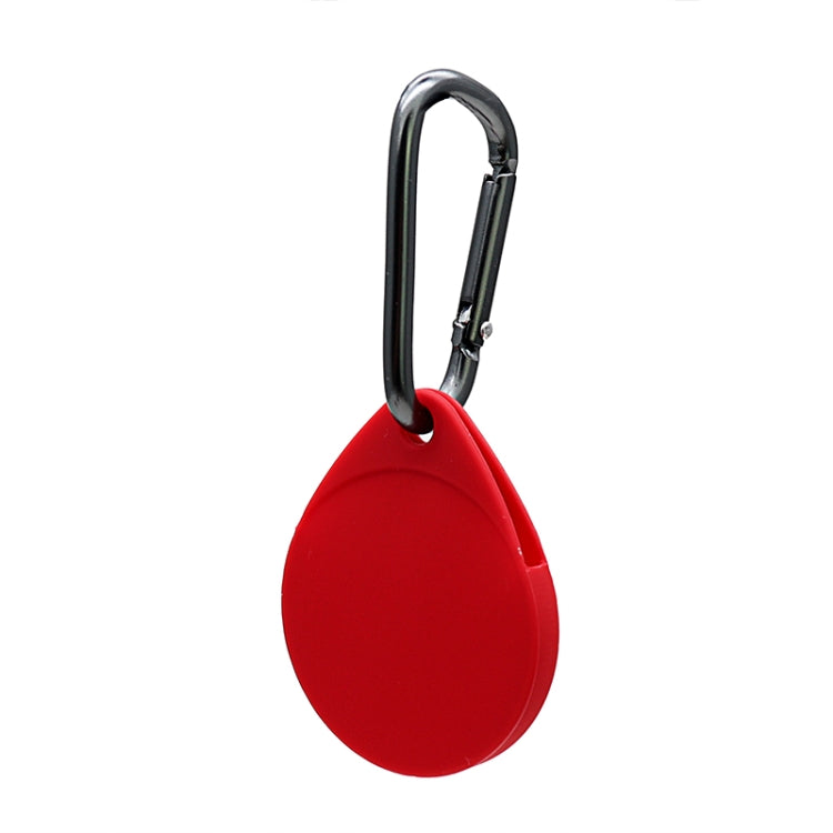 Custodia protettiva in silicone antigraffio antiurto a forma di goccia da 2 pezzi con moschettone per AirTag