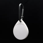 Custodia protettiva in silicone antigraffio antiurto a forma di goccia da 2 pezzi con moschettone per AirTag