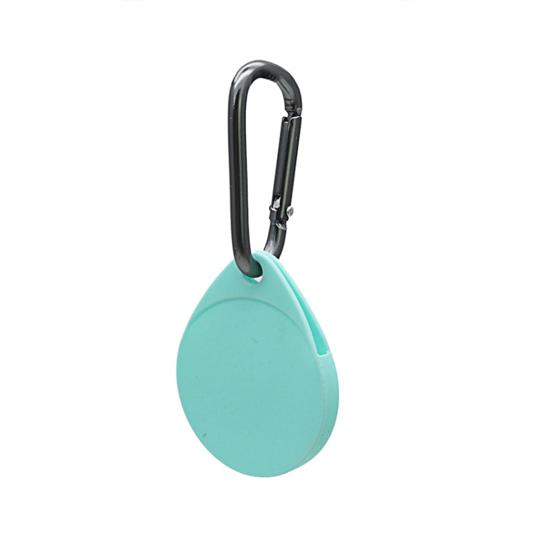 Custodia protettiva in silicone antigraffio antiurto a forma di goccia da 2 pezzi con moschettone per AirTag