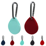 Custodia protettiva in silicone antigraffio antiurto a forma di goccia da 2 pezzi con moschettone per AirTag