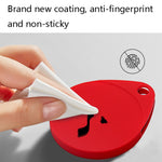 Custodia protettiva in silicone antigraffio antiurto a forma di goccia da 2 pezzi con moschettone per AirTag