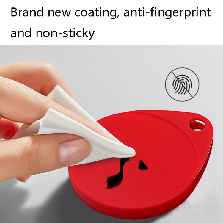 Custodia protettiva in silicone antigraffio antiurto a forma di goccia da 2 pezzi con moschettone per AirTag