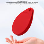 Custodia protettiva in silicone antigraffio antiurto a forma di goccia da 2 pezzi con moschettone per AirTag
