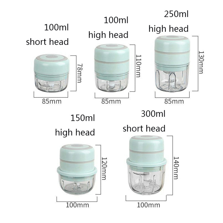 ZM-14 Mini schiacciapatate elettrico wireless per aglio per uso domestico, White 100ml, Green 100ml, Pink 100ml, High Cup White 250ml, High Cup Green 250ml, High Cup Pink 250ml, White Glass 300ml, Green Glass 300ml, Pink Glass 300ml                    ...