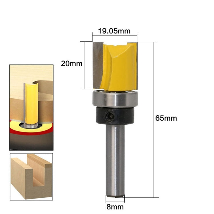 Fresa per macchina per incidere con bordo dritto, tipo copia, con gambo da 8 mm, 8x3/4x20mm, 8x3/4x25mm, 8x3/4x38mm, 8x3/4x50mm, 4PCS/Set