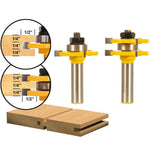 2 pezzi/set 1/2 manico 3 denti fresa per legno, 2 PCS/Set 1/2 Handle