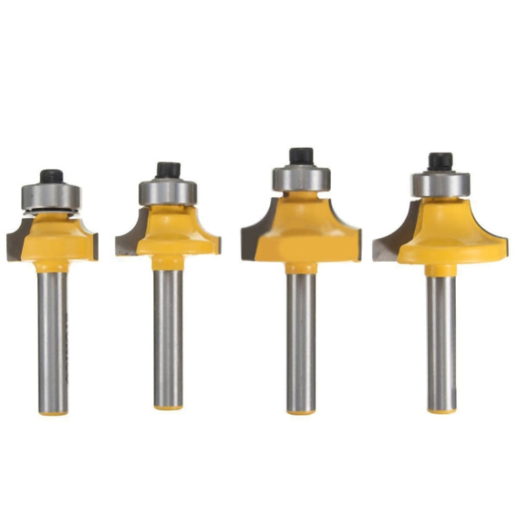Set 4 frese angolari in carburo per lavorazione legno