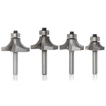 4 pezzi / set taglierina per la lavorazione del legno ad angolo tondo testa di taglio in lega per macchina da taglio, 4 PCS/Set Alloy Cutter Head