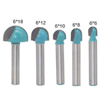 Fresa a 6 gambo per pizzo tondo per lavorazione del legno, 5 PCS/Set 6-18mm, 4 PCS/Set 16-32mm