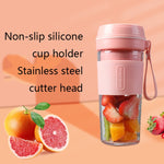FS1300 Mini Spremiagrumi Domestico Macchina da Cucina Portatile Studente Tazza di Succo Spremiagrumi, Gem Blue Double Blade, Cherry Blossom Double Blade, Gem Blue Four Blade, Cherry Blossom Four  Blade