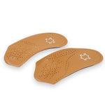 2 paia di mezza soletta per arco in pelle di mucca, supporto per arco piatto, soletta correttiva per gamba O, dimensioni:, 35/36, 37/38, 39/40, 41/42, 43/44, 45/46