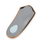 2 paia di mezza soletta per arco in pelle di mucca, supporto per arco piatto, soletta correttiva per gamba O, dimensioni:, 35/36, 37/38, 39/40, 41/42, 43/44, 45/46