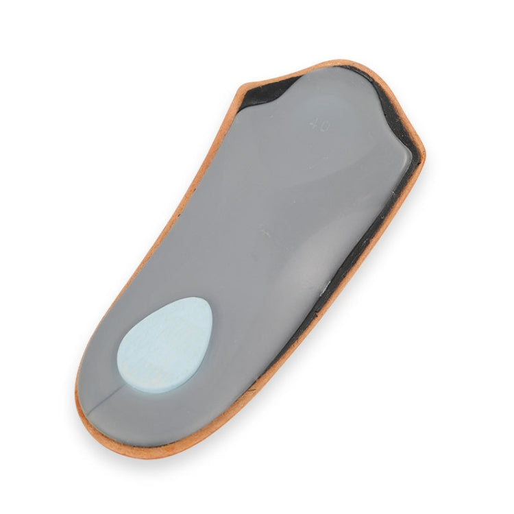 2 paia di mezza soletta per arco in pelle di mucca, supporto per arco piatto, soletta correttiva per gamba O, dimensioni:, 35/36, 37/38, 39/40, 41/42, 43/44, 45/46