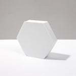 8 pezzi di cubo geometrico per foto, ornamenti decorativi, piattaforma fotografica, Small White Square, Large White Square, Small White Rectangular, Large White Rectangular, Small White Cylindrical, Large White Cylindrical, Small White Hexagon         ...